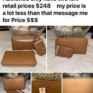 COPY - COPY - Authentic Tory wallet light brown leather